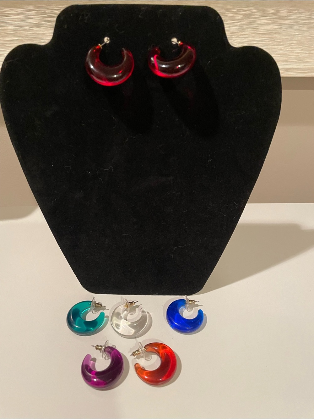 Joan Rivers Resin Hoop Earrings